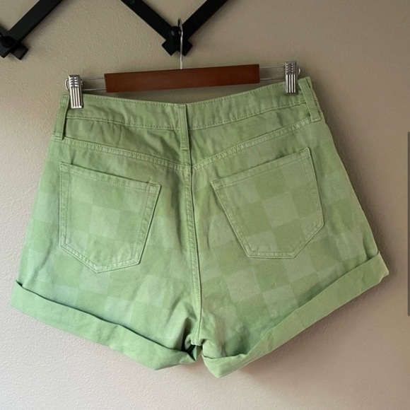 ⭐️ 3/$20 Wild Fable Green Checkered Highest Rise Mom Shorts Women’s 8/29 - Picture 4 of 7